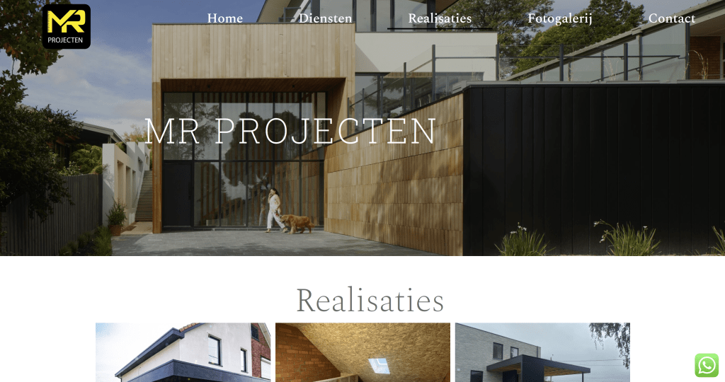 Realisatiespagina van MR Projecten – IlkDesign helpt bedrijven een website laten maken